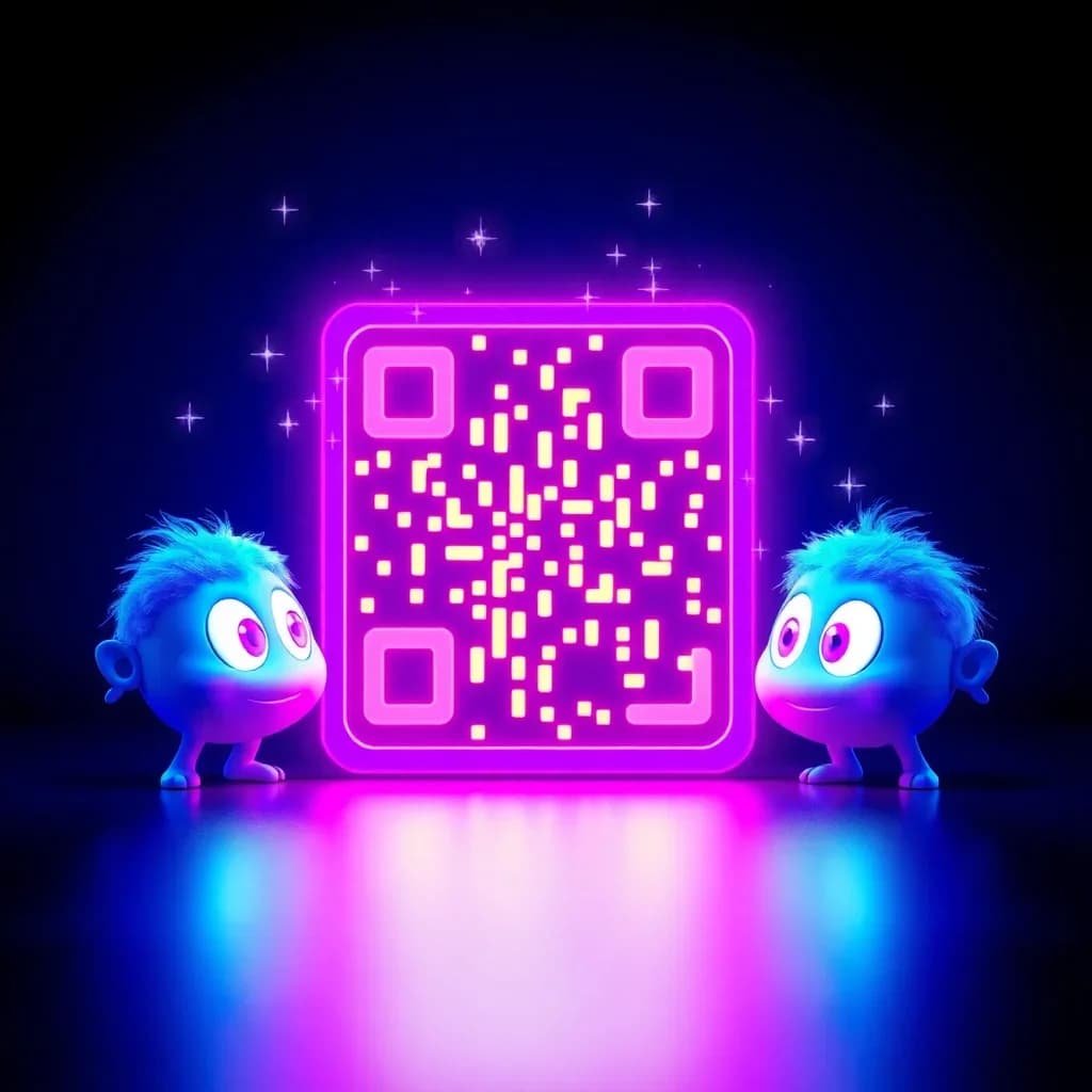 3D illustration showing increased attention with AI QR codes