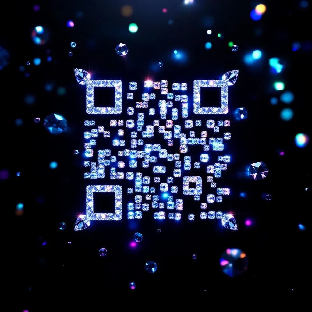 AI QR code in corporate blue style - clean, professional design for business use
