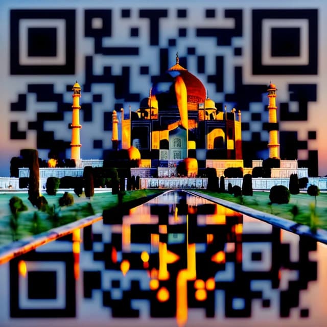 AI Art QR code - Taj Mahal style