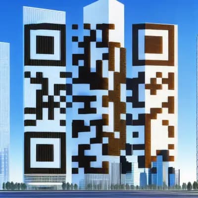 AI QR code art example - Corporate Blue preset for business and professional use