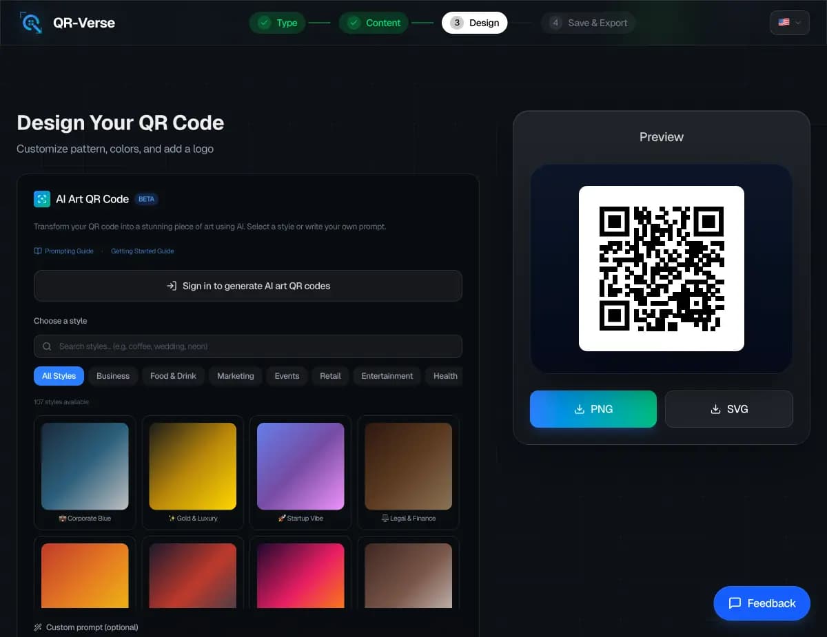 QR-Verse AI Art Generator result - an AI QR code generated from a single prompt