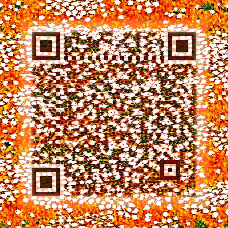 AI art QR code: Flower meadow
