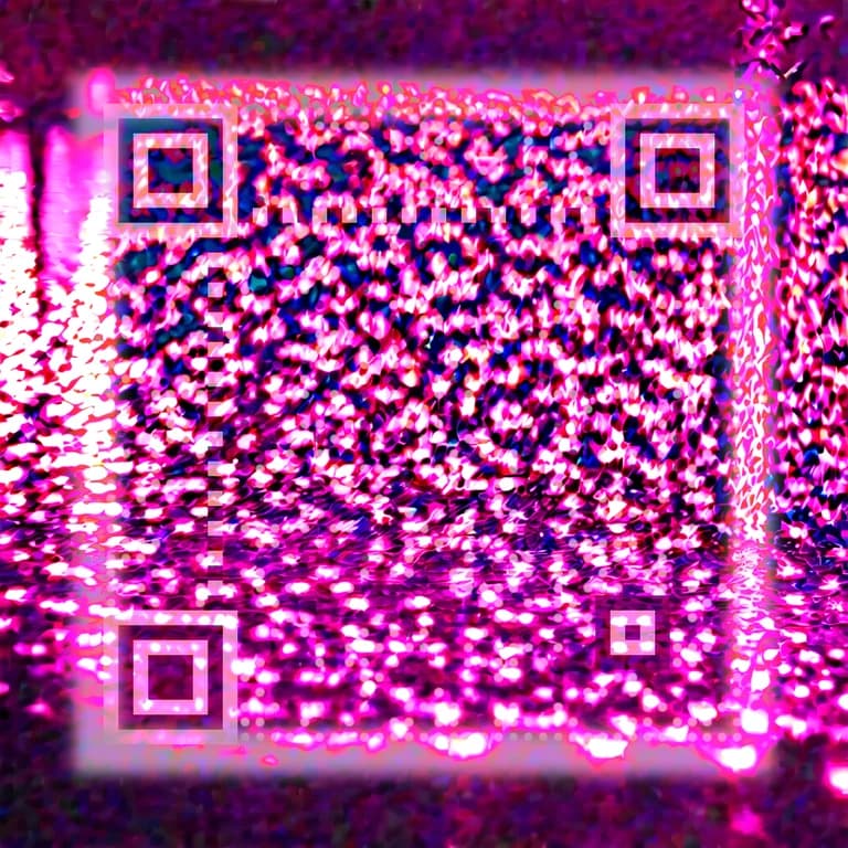 AI art QR code: Neon night