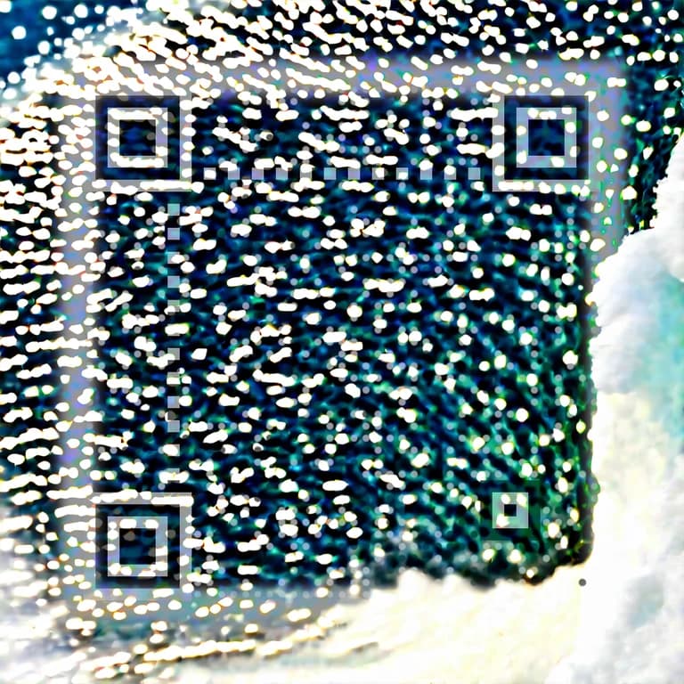 AI art QR code: Ocean wave